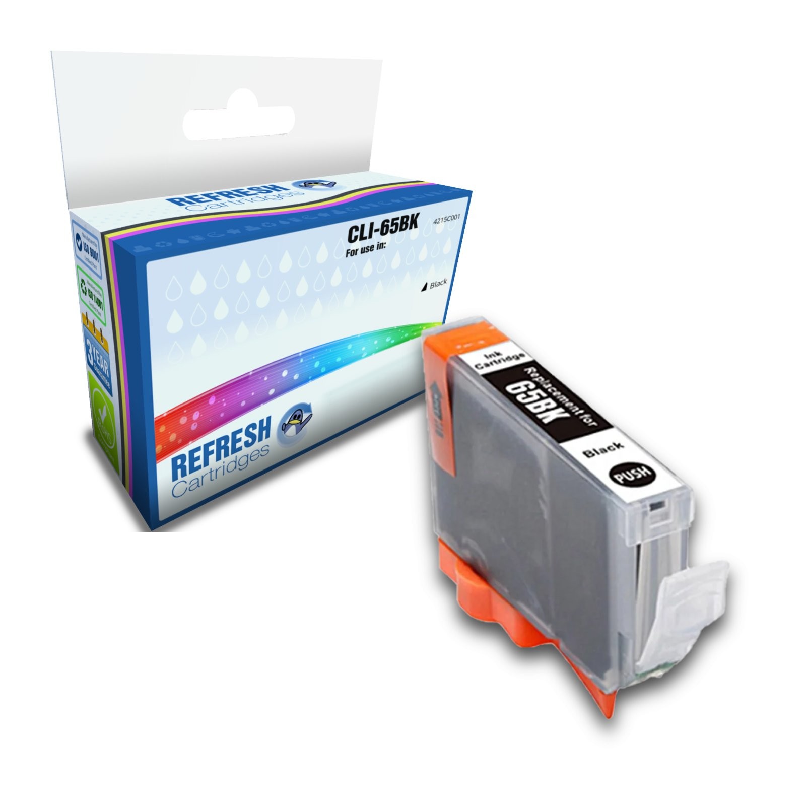 Refresh Cartridges Black CLI-65BK Ink Compatible With Canon Printers