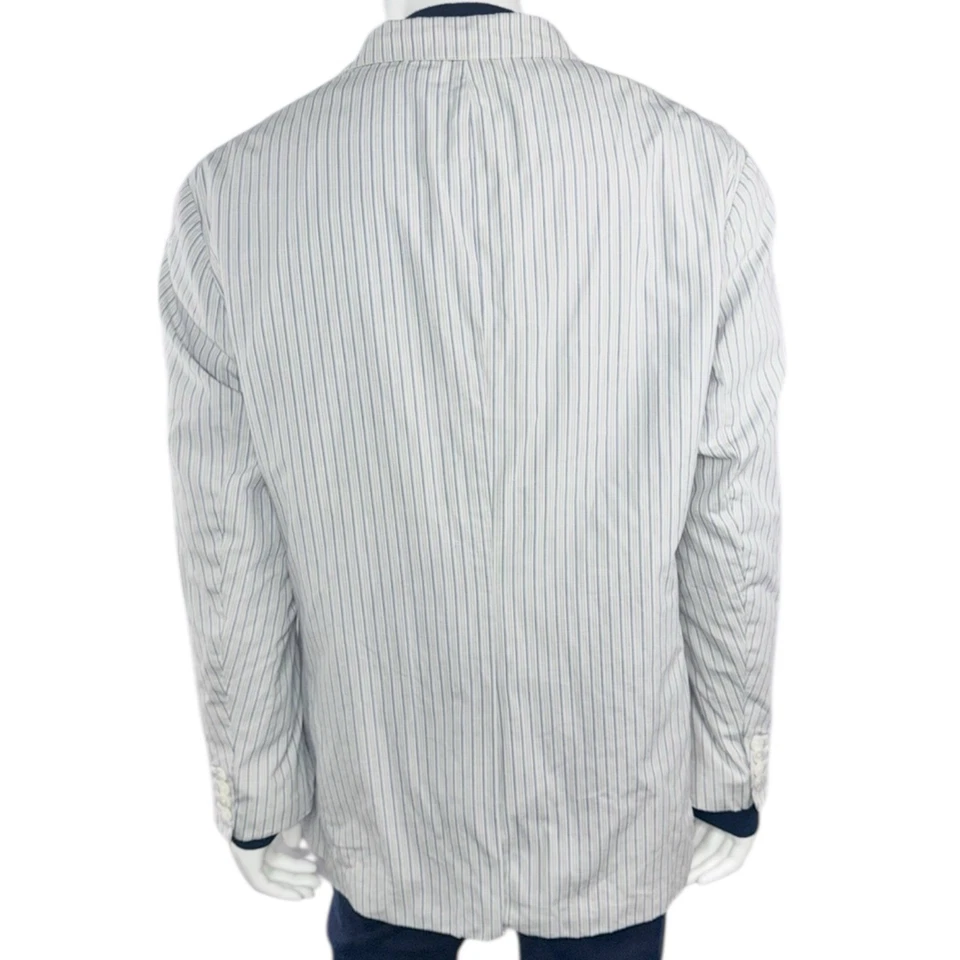 Blazer Deportivo De Colección Polo Por Ralph Lauren Marinero Marítimo Rayas Algodón Talla XXL Foto 4 de 4