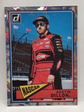 Austin Dillon 2019 Donruss Racing Ice Parallel 14/25 SP NASCAR C18 Retro Card