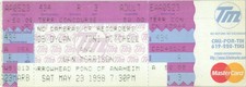 1998 Bob Dylan Joni Mitchell Van Morrison Full Complete Ticket Stub Anaheim CA