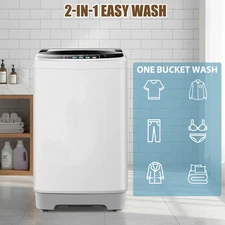 Portable Washing Machine 15.6lb Capacity Full-Automatic 10 Washing Modes Washer-