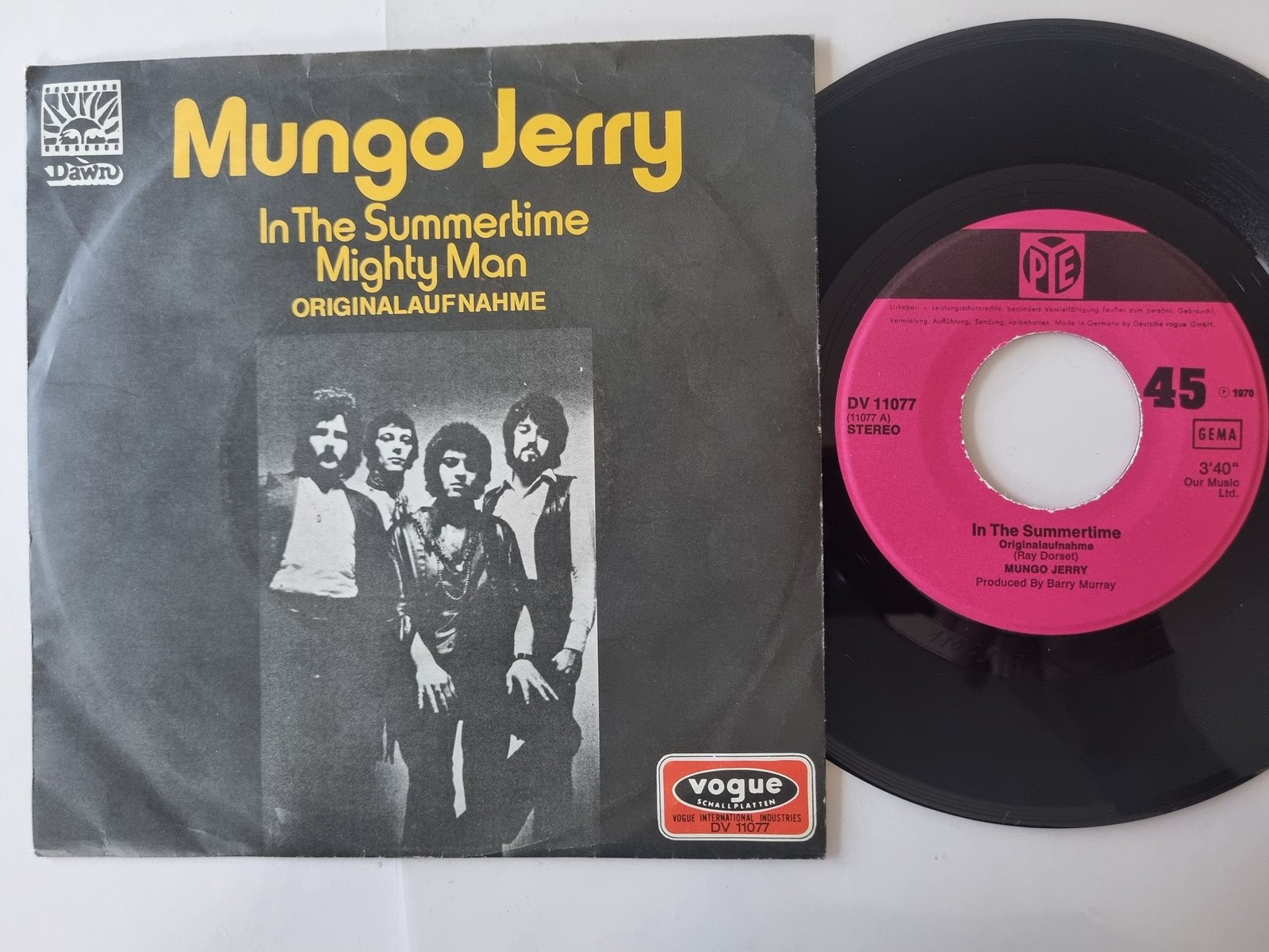 Mungo Jerry - In The Summertime / Mighty Man 7'' Vinyl Germany