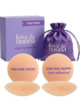 Love  Nuuna Adhesive  Non-Adhesive Nipple Small Fits AA-B , Honey, Box Dented