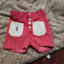 Vintage Approx 1975 Sears Red Winnie The Pooh Children's Shorts - Size 6 Slim
