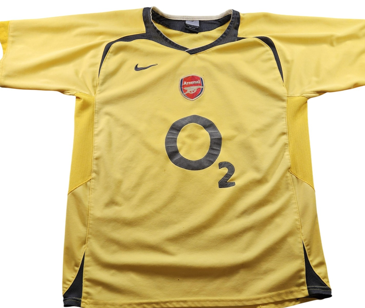Nike Arsenal イエローユニフォーム Arsenal Jersey Mens Large Yellow EPL Soccer Nike Dri-FIT O2