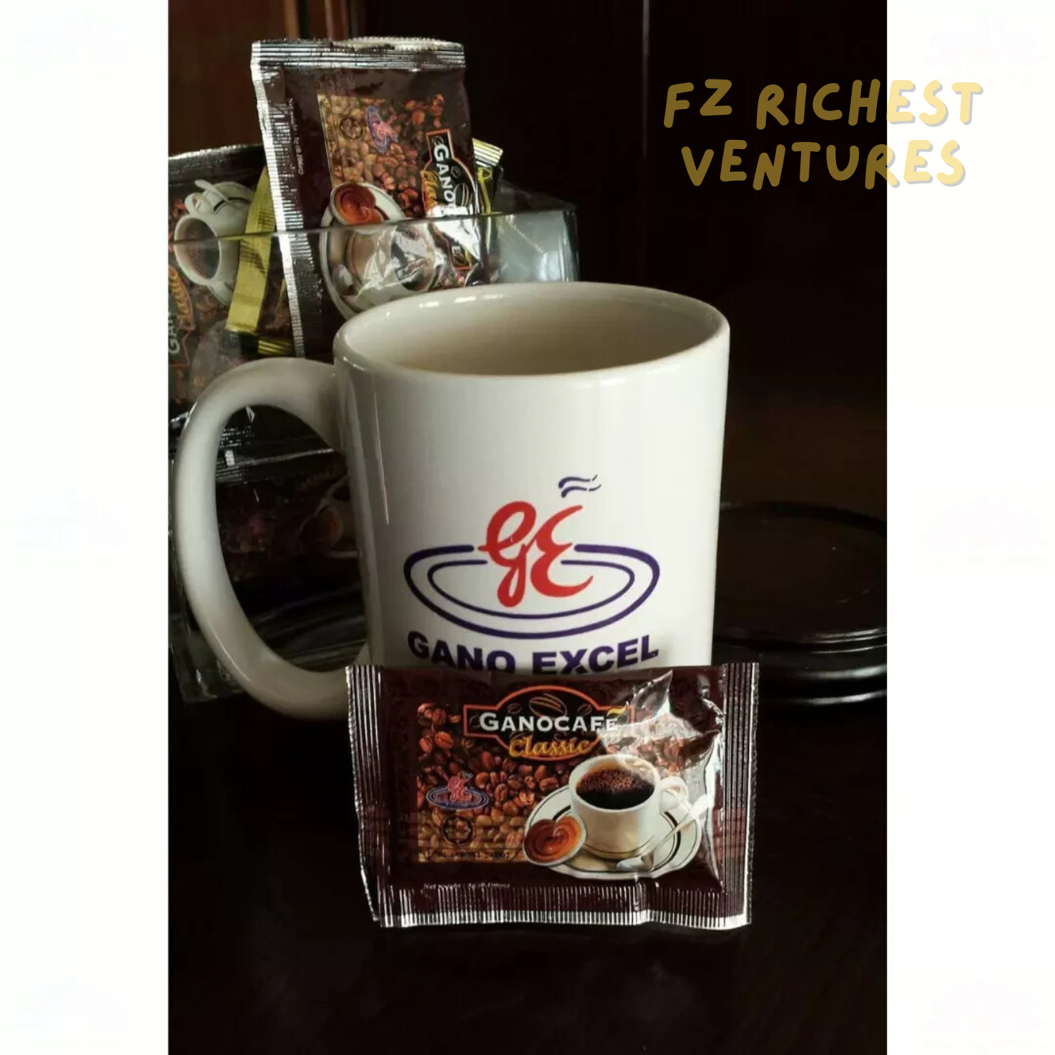 5 X Ganocafe Classic Gano Excel Cafe Coffee Ganoderma Lucidum 30 Sachets - DHL