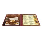 WeChef 30 Nontoxic Restaurant Menu Cover 8.5x11 2 Page 4 View Double Fold Stitch — photo 2