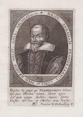 Nicolas Abraham de la Framboisiere Arzt physician Reims Portrait gravure  236352