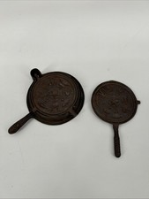 VTG Cast Iron Toy / Salesman Sample Figural animals People Waffle Iron Maker
