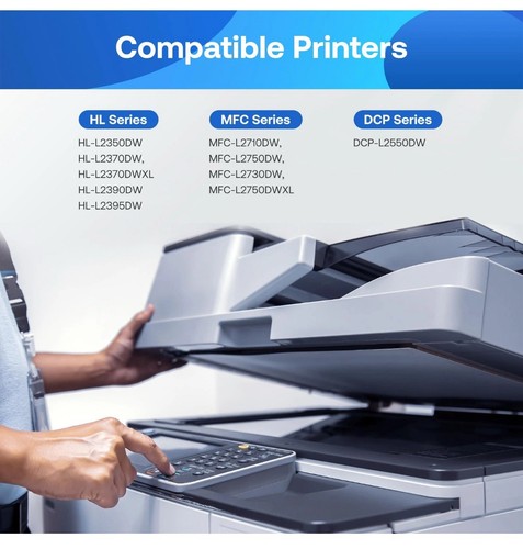 Brother TN760 Toner & DR730 Drum - DCP-L2550DW HL-L2350DW Printer (3Pack) - Picture 2 of 6