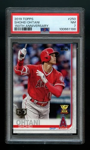SHOHEI OHTANI 2019 TOPPS SWINGING ALL STAR ROOKIE CUP #250 PSA 7 NM DODGERS MVP!