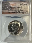 1965 50C SMS Kennedy Half Dollar ~ ANACS SP66 - Presidential Edition