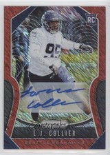 2019 Panini Prizm Rookies Red Shimmer Prizm Auto 1/25 LJ Collier #380 Auto 4l6