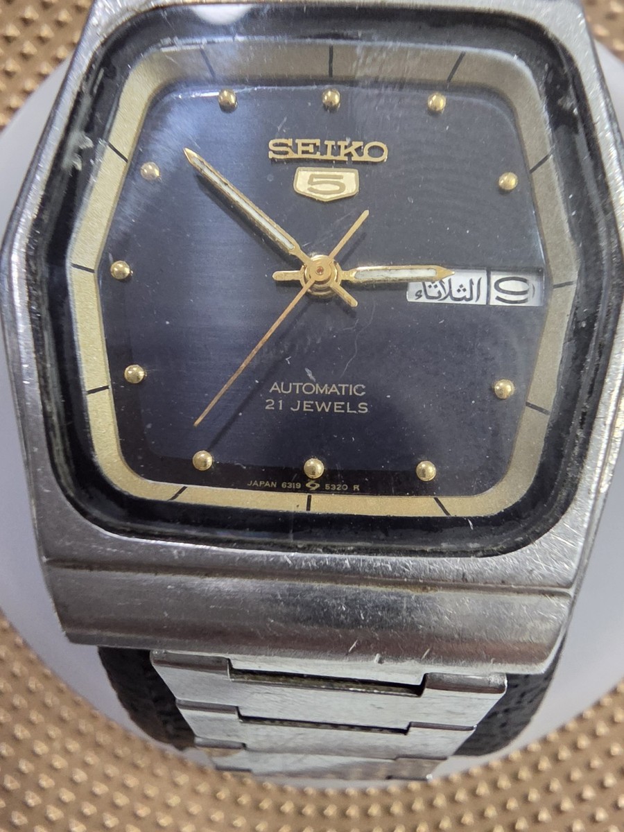 VINTAGE SEIKO 5 AUTOMATIC DAY /DATE 21 JEWELS MEN'S JAPAN WATCH | eBay