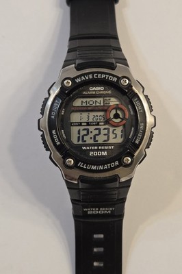 CASIO Wave Ceptor WV-200A (3140) Atomic Timekeeping Works Tested New Battery