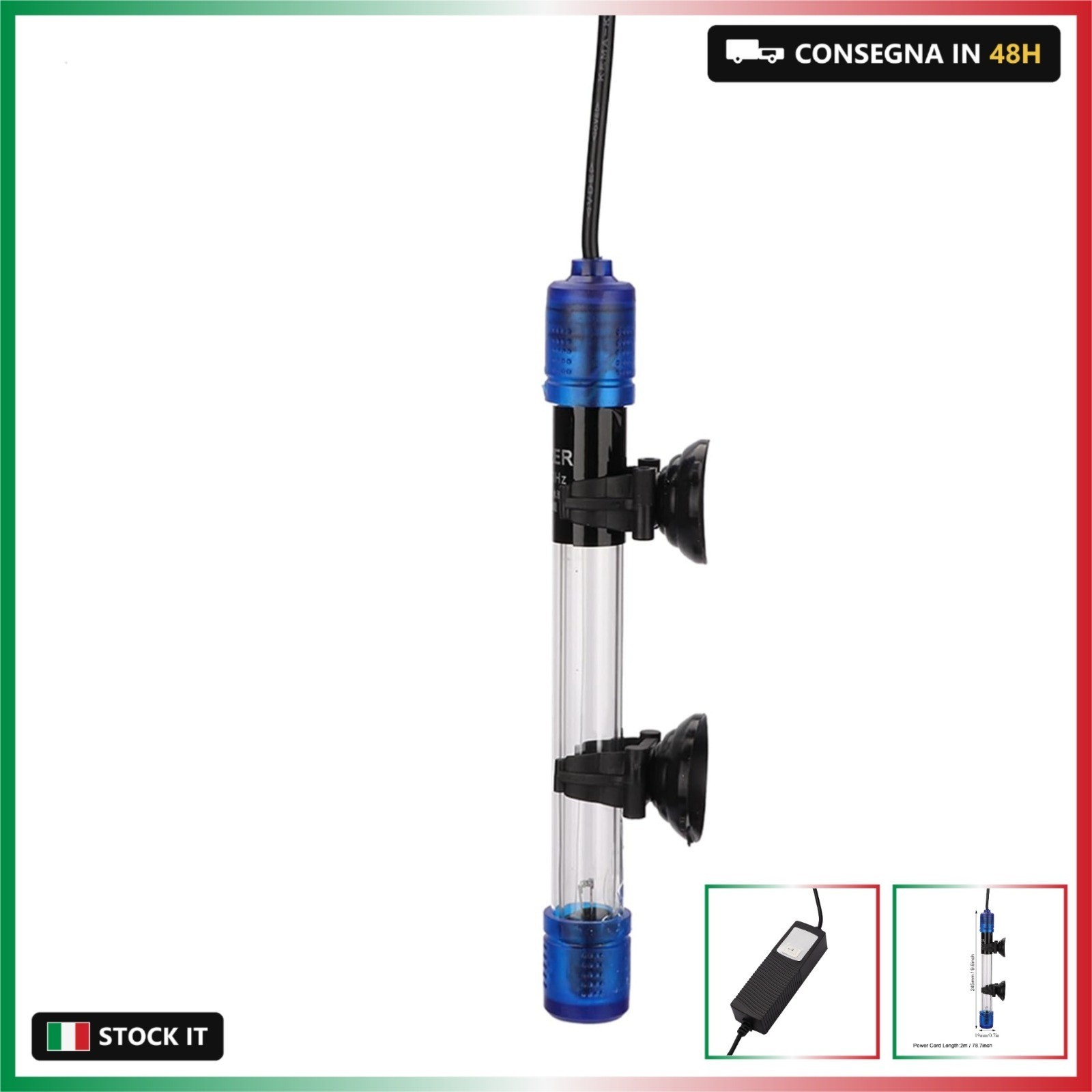ciciglow Lampada Sterilizzatrice UV, Uccisione di Batteri per Acquario, Impermea