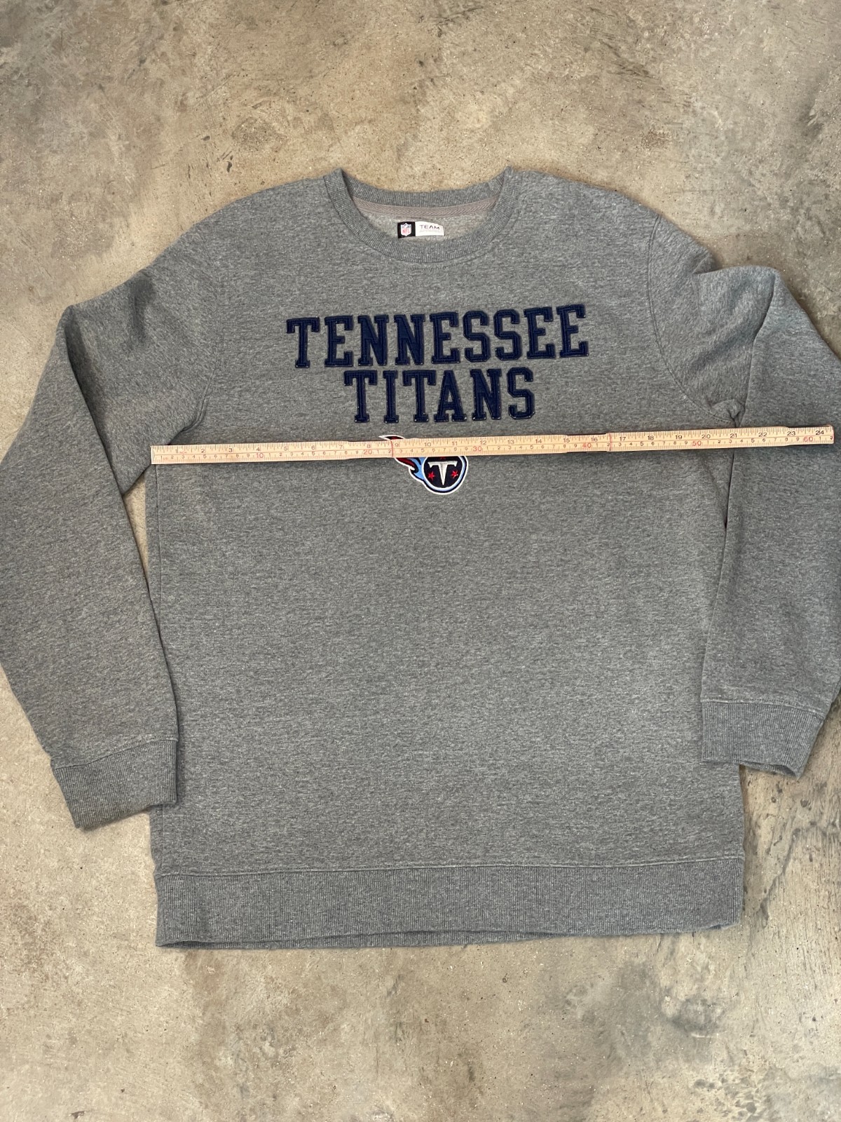 NFL Team Apparel Tennessee Titans Crewneck Mens L Gray Fleece Pullover Logo thumbnail 7