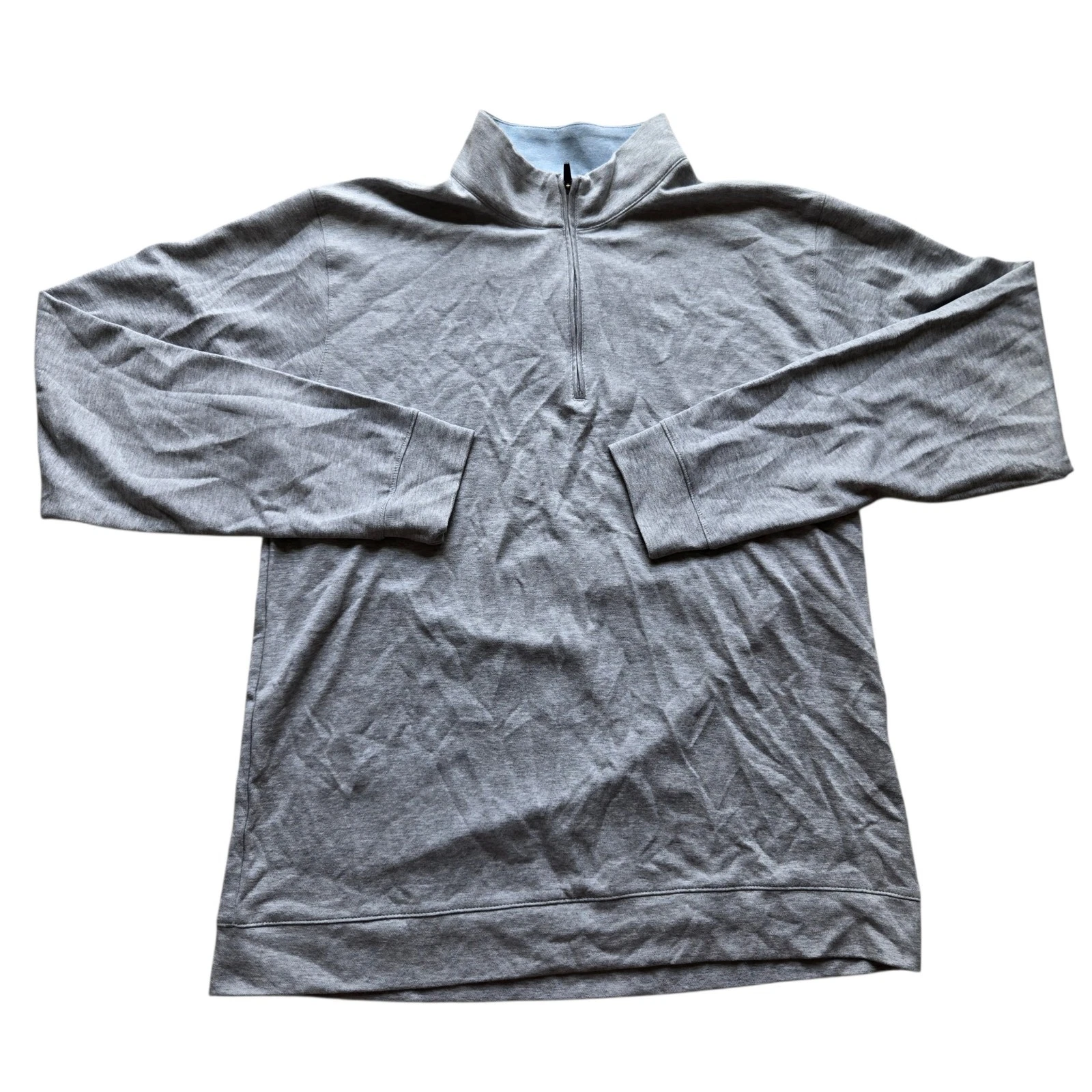 Huk Fishing Men's Shirt Size Large Gray 1/4 Zip Polyester Long Sleeve