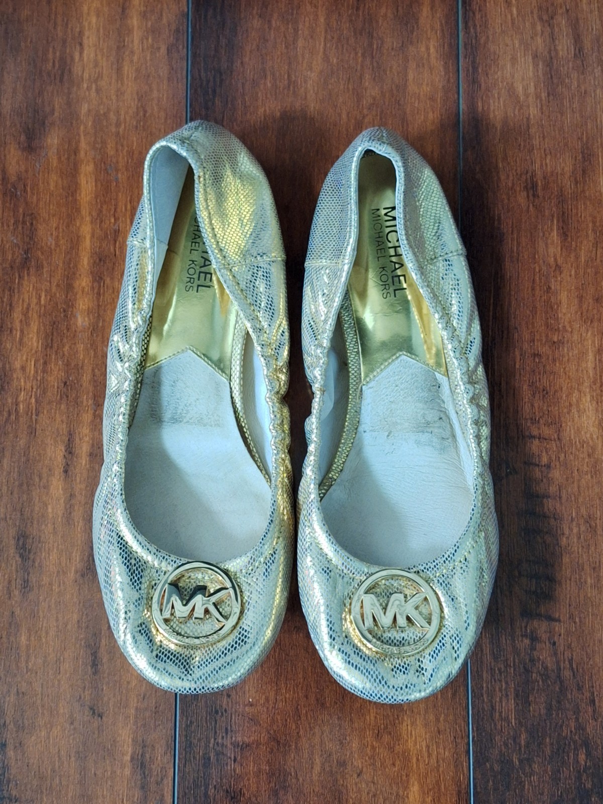 Michael Kors Fulton Python-Embossed ballet flats … - image 2