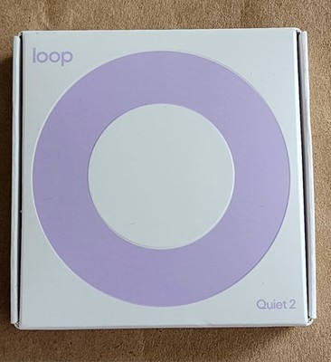 Loop Quiet 2 Earplugs Color Violet SNR 24 dB Noise Reduction Sealed 