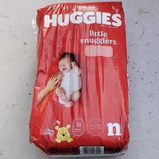 Huggies Little Snugglers Disposable Diapers Newborn Up to 10 lb, 31 Count
