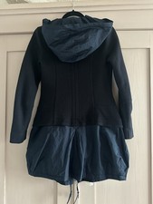 Marithe Francois Girbaud hooded hybrid zip coat avant-garde layered coat Size 40