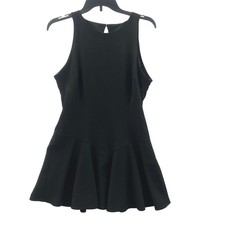 PULL&BEAR Black Sleeveless Fit Flare Dress Size L Little Black Dress Mini
