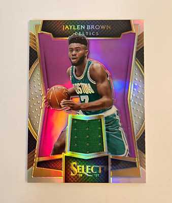 Panini 2016-17 Select Jaylen Brown Rookie Swatches Purple Prizm /99 #21 Celtics