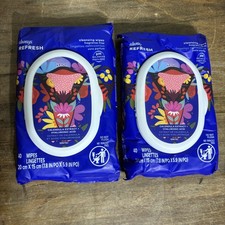 Always Refresh Feminine Cleansing Wipes 40 Ct Lot Of 2 Unscented PH Balanced