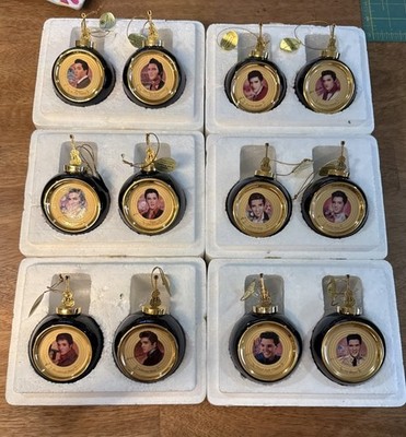 1999 Elvis Presley Bradford Exchange Christmas Ornaments Complete Set Of 12 NIP