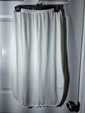 ShadowLine Half Slip White Nylon and Lace Size LG 30"