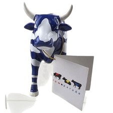 CowParade Sky Cow Figurine Collectible Blue W...
