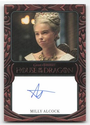House of the Dragon Season 1 Milly Alcock Bordered Autograph