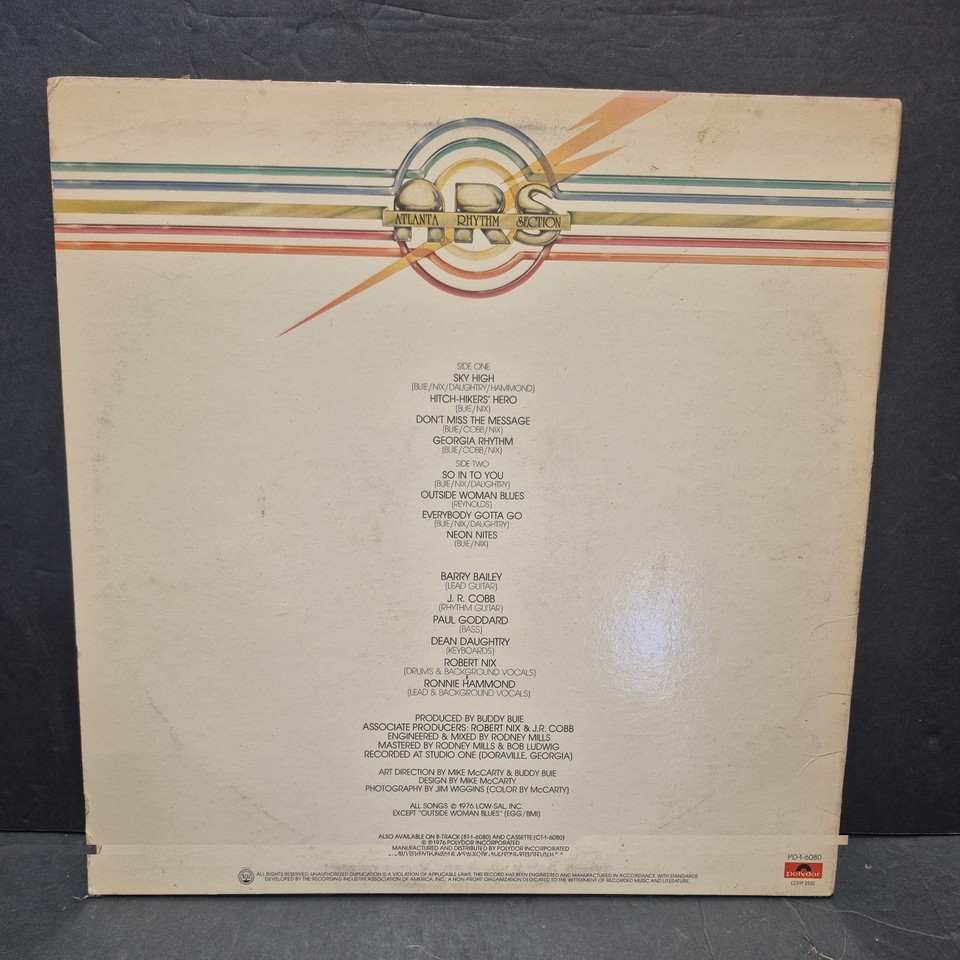 Atlanta Rhythm Section – A Rock And Roll Alternative - 1976 - Vinyl LP ...