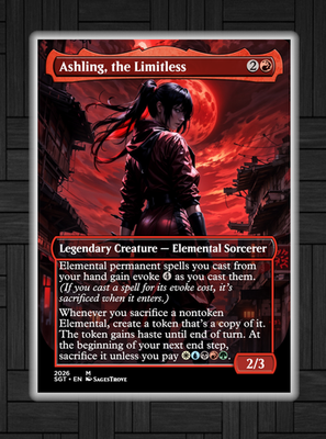 MTG Ashling, the Limitless FOIL playtest Borderless Card MTG Commander EDH  | eBay