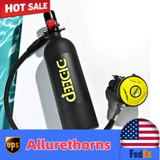 Mini 1L Scuba Oxygen Cylinder Diving Air Tank Kit Snorkeling Breathing Equipment