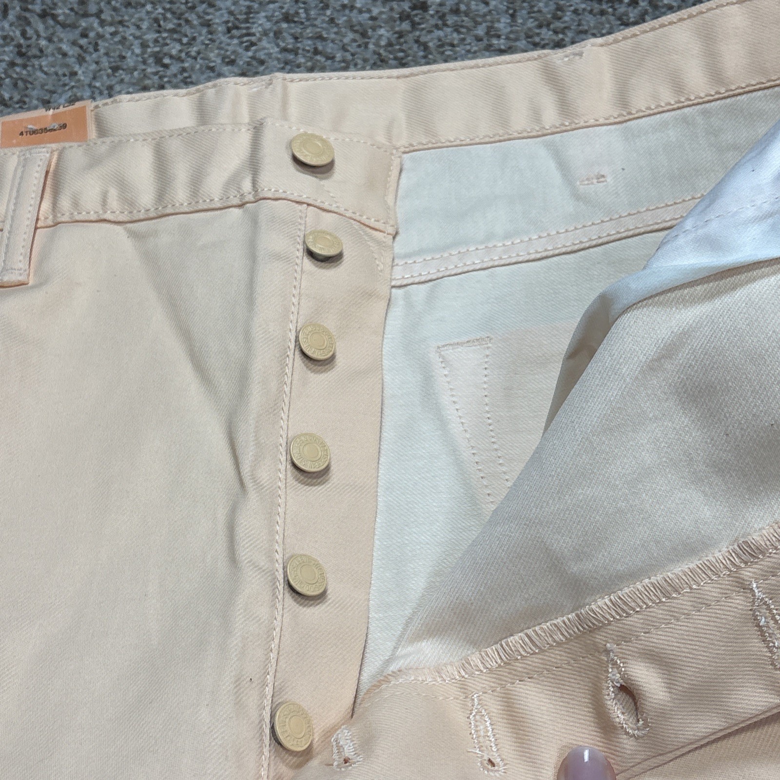 Levi's 501 Jeans Size 42x32 Peach Shrink-To-Fit Denim Fits 42 X 31.5 NEW - View 7