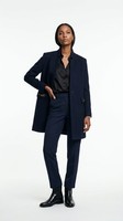 Maje Damen Mantel Navy Wollmischung Horsebit GrößE 36 FR MFPOU00918