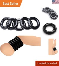 Soft Silicone Ball Stretcher Kit for Men - 5 Rings for Comfortable Exploration