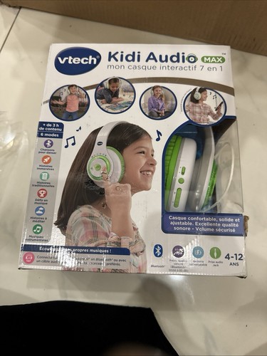 Vtech 616205 Kopfhörer für Kinder, Weiß/Grün FRANZÖSISCHE VERSION Neu
