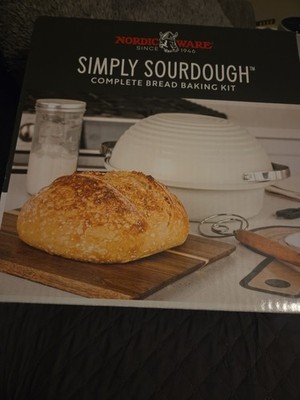 Nordic Ware Simply Sourdough Kit   Bread Baking Pan + Tools & Instruction Book