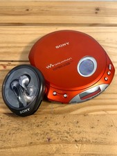 Vintage Sony Walkman D-E350 CD Player with MDR-E828 Earbuds Tested Works Nice
