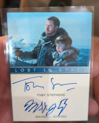 Toby Stephens & Maxwell Jenkins Autograph Card Lost In Space Season One Netflix 