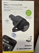 Scosche BTFreq Wireless Hands-Free Car Kit 2 USB Charging Ports Black