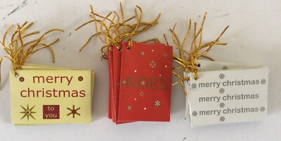 30 Luxus Weihnachtsgeschenk Geschenk Etiketten Etiketten 7 x 5 cm 3 Designs