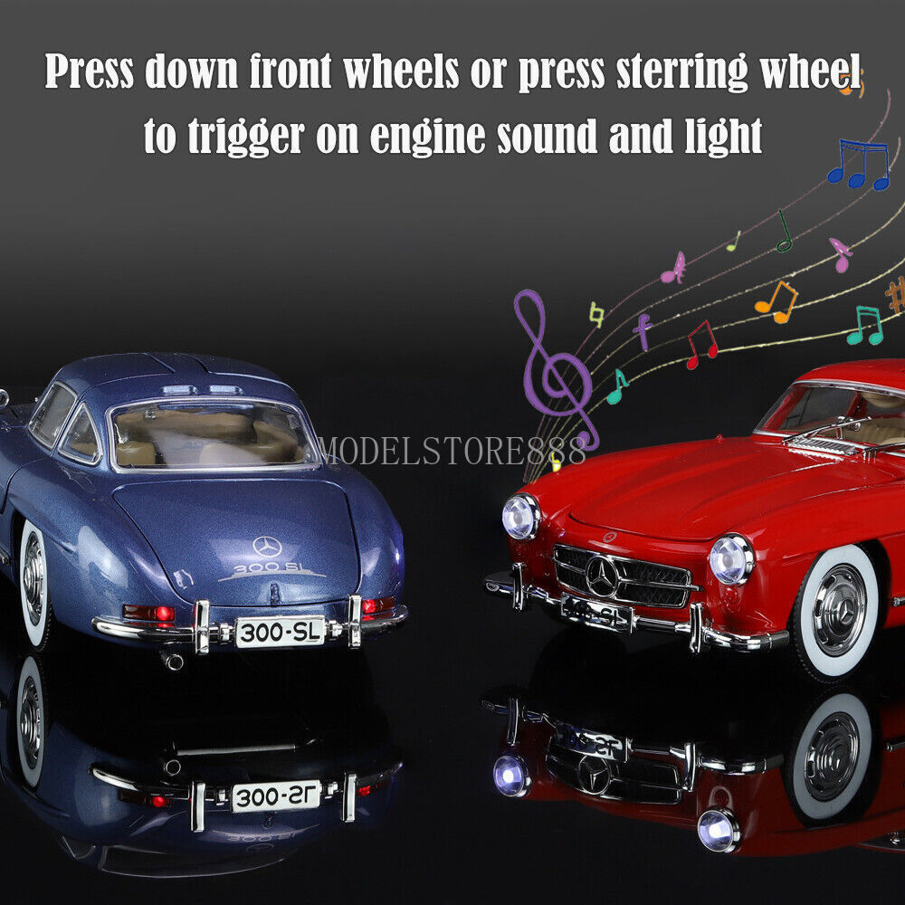 1/24 Mercedes-Benz 300SL Vintage Car Diecast Vehicle Model 1/24 Mercedes-Benz 300SL Vintage Car Diecast Vehicle Model
