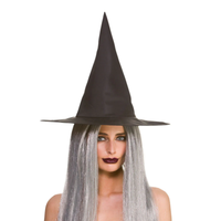 Hexenhut Schwarz Erwachsene Halloween Hoch 43Cm KostüM ZubehöR