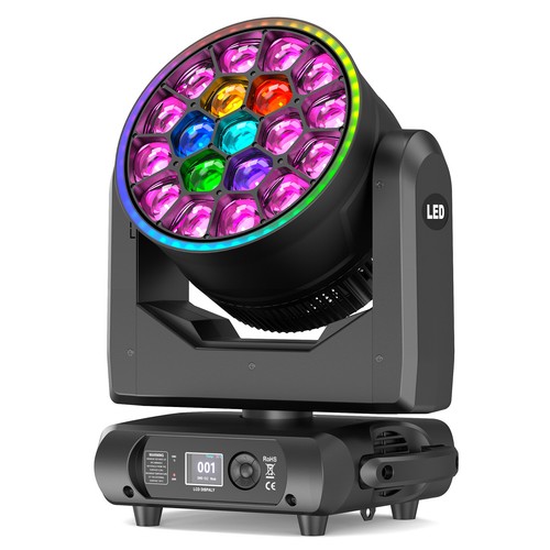 19X20W LED Beam Wash Zoom Moving Head RGBW DMX 4in1 Bee-eye Stage Light DJ Show - Picture 16 of 16