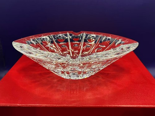 Baccarat Ashtray - Crystal Rock Glass Equinox Ashtray 7.1" * 5.3" with box - Picture 5 of 22