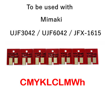 7Pcs Permanent Chips for Mimaki LF140-0728 UV Cartridge 600ml C/M/Y/K/LC/LM/Wh